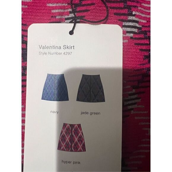 Paola Bernardi valentina Knit skirt -Vintage Argyle Print Pink size S NWT$314 - Picture 5 of 6